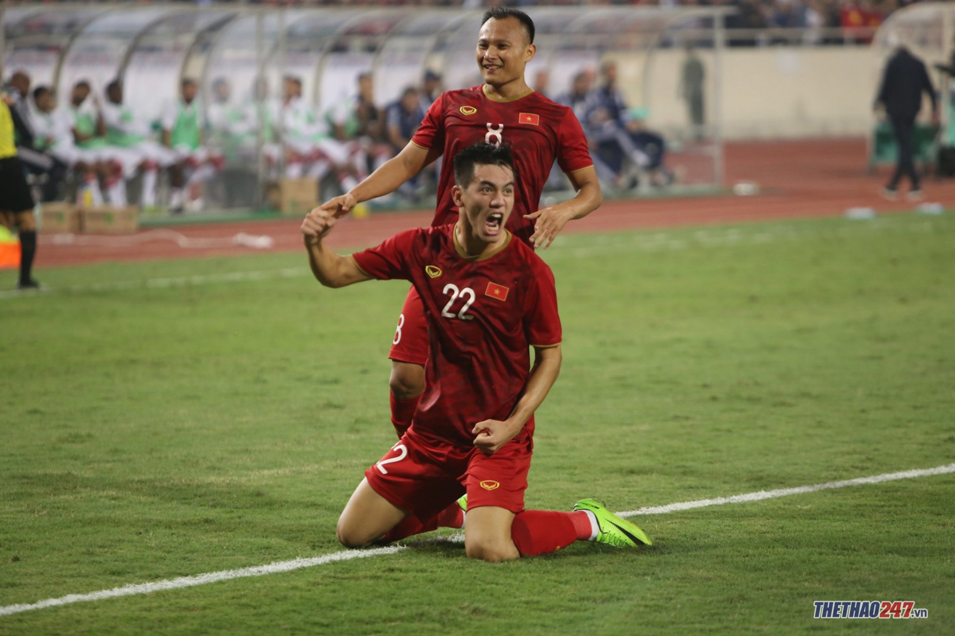 Tien Linh scored against the UAE in the 2022 World Cup qualifier. Photo: Van Hai