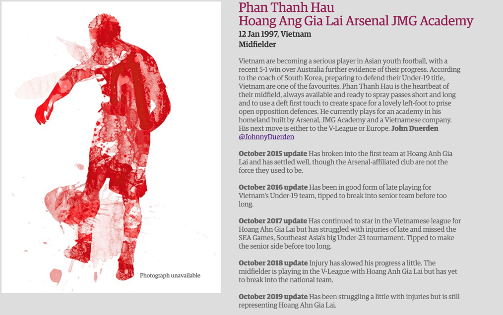 The Guardian updated about Phan Thanh Hau