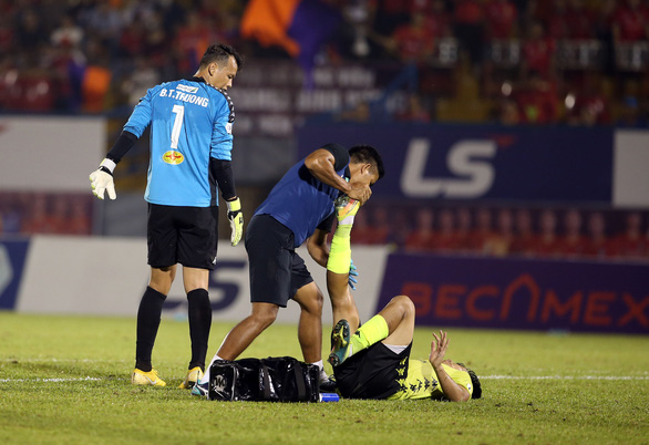 Hanoi player' muscles were tensed at the end of the match