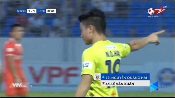 Quang Hai is ready to play for Hanoi Club