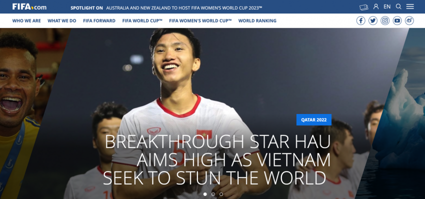 Article about Van Hau on the FIFA homepage.