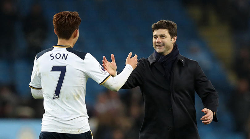 son heung min, pochettino, tottenham