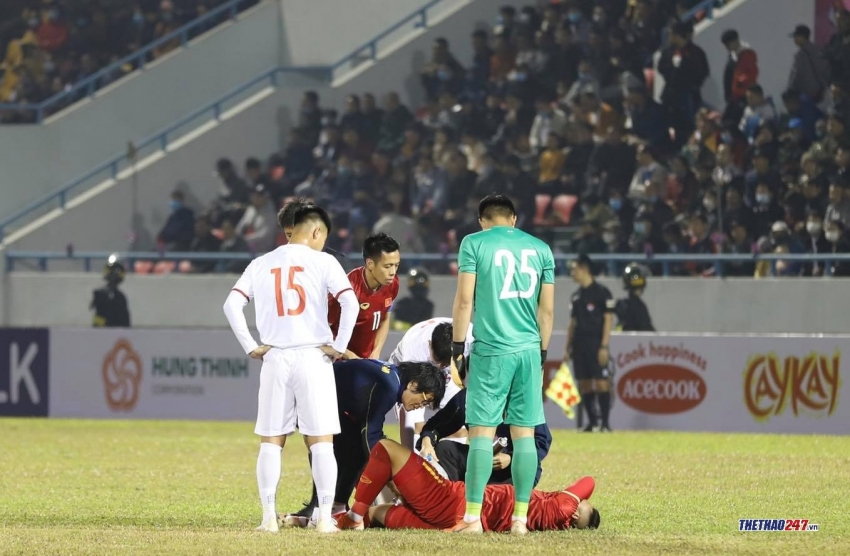  ho tuan tai, chan thuong, DTVN vs u22 viet nam