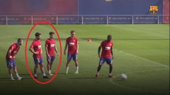 VIDEO: Luis Suarez vẫn có mặt trong buổi tập gần nhất của Barcelona