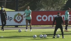 VIDEO: Ronaldo rê bóng như thuở đôi mươi trong buổi tập của ĐT Bồ Đào Nha
