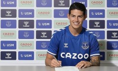 Chính thức: James Rodriguez ký hợp đồng với Everton