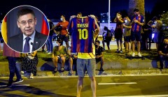 Bảo vệ Messi, CĐV Barca tới Camp Nou biểu tình yêu cầu Bartomeu từ chức