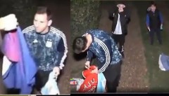VIDEO: Fan trèo tường cao, ném áo như mưa xin chữ ký, Messi phải gọi cả con trai ra trợ giúp