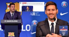 Messi bị một số CĐV Barcelona chỉ trích vì … cười tươi trong lễ ra mắt PSG