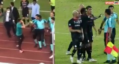 VIDEO: Trọng tài Malaysia bị cầu thủ và BHL 'đuổi đánh' như phim hành động