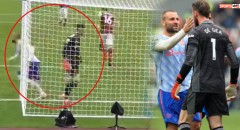 VIDEO: Luke Shaw định ôm De Gea sau pha Penalty nhưng quên mất bóng vẫn trong sân