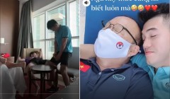 VIDEO: Đức Chinh, Hồng Duy, Xuân Trường tấu hài, Tiến Linh nằm ngủ với HLV Park