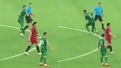 VIDEO: Cầu thủ cố tình lao vào người trọng tài rồi lăn ra 'ăn vạ'
