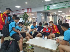 Đội tuyển U23 Việt Nam mệt mỏi sau khi hành quân đến Uzbekistan tham dự VCK U23 châu Á