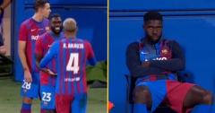VIDEO: CĐV bực tức, la ó khi cầu thủ Barca vào sân