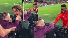 VIDEO: CĐV nhí và HLV Brenford ăn mừng 'cưng xỉu' sau khi thắng lớn