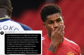 Tiền đạo Rashford xin lỗi NHM sau trận thua kinh hoàng trước Tottenham Tiền đạo Rashford xin lỗi NHM sau trận thua kinh hoàng trước Tottenham