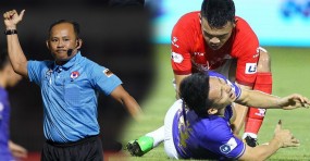 Trọng tài Vũ Nguyễn Vũ: 'Tôi nghe rõ tiếng xương gãy của Hùng Dũng' Trọng tài Vũ Nguyễn Vũ: 'Tôi nghe rõ tiếng xương gãy của Hùng Dũng'