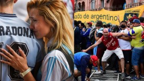 Đám tang Maradona chìm trong biển máu và nước mắt: CĐV đụng độ với cảnh sát, làm loạn dinh Tổng thống Đám tang Maradona chìm trong biển máu và nước mắt: CĐV đụng độ với cảnh sát, làm loạn dinh Tổng thống
