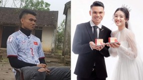 Cầu thủ nhà nghèo nhất ĐT Việt Nam lộ ảnh cưới, ai cũng tấm tắc khen 'trời sinh một cặp' Cầu thủ nhà nghèo nhất ĐT Việt Nam lộ ảnh cưới, ai cũng tấm tắc khen 'trời sinh một cặp'