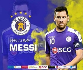Báo Thái Lan thích thú với hình ảnh Messi khoác áo Hà Nội, TPHCM Báo Thái Lan thích thú với hình ảnh Messi khoác áo Hà Nội, TPHCM