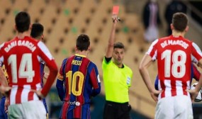 Nhận thẻ đỏ vì đánh nguội, Messi có nguy cơ nhận án phạt kỷ lục Nhận thẻ đỏ vì đánh nguội, Messi có nguy cơ nhận án phạt kỷ lục