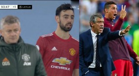 Bruno Fernandes hoá Ronaldo, thay HLV Solskjaer chỉ đạo đồng đội Man Utd Bruno Fernandes hoá Ronaldo, thay HLV Solskjaer chỉ đạo đồng đội Man Utd