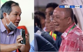 VIDEO: Bầu Đức 'đả kích' chủ tịch Than QN sau trận Hà Nội: 'Thua mà cười toe toét đây này' VIDEO: Bầu Đức 'đả kích' chủ tịch Than QN sau trận Hà Nội: 'Thua mà cười toe toét đây này'
