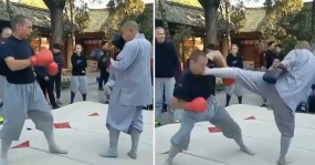 VIDEO: Nhà sư Thiếu Lâm hạ đo ván cao thủ MMA người Mỹ VIDEO: Nhà sư Thiếu Lâm hạ đo ván cao thủ MMA người Mỹ