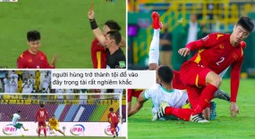 Duy Mạnh nhận thẻ đỏ đầy bất ngờ, CĐV Việt Nam lập tức có hành động 'đáp trả' trọng tài Duy Mạnh nhận thẻ đỏ đầy bất ngờ, CĐV Việt Nam lập tức có hành động 'đáp trả' trọng tài