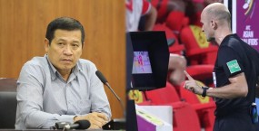 Trưởng ban Dương Văn Hiền tố trọng tài làm sai luật ở bàn thắng của ĐT Việt Nam