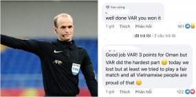 Cho Oman 2 quả penalty, trọng tài và VAR bị fan châu Á đề cử là 'cầu thủ xuất sắc nhất trận' Cho Oman 2 quả penalty, trọng tài và VAR bị fan châu Á đề cử là 'cầu thủ xuất sắc nhất trận'